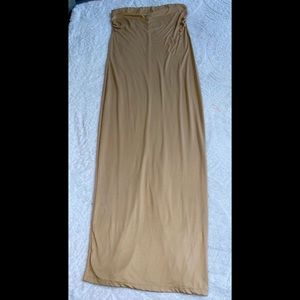 Nude Bodycon Strapless Dress